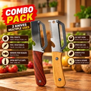 Folding hand saw combo pack of 2 with different blade designs and wood-look handles